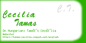 cecilia tamas business card